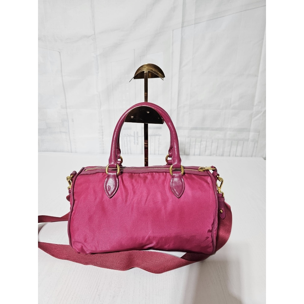 Prada Bauletto Baguettes Nylon Bag Pink - Picture 3 of 13